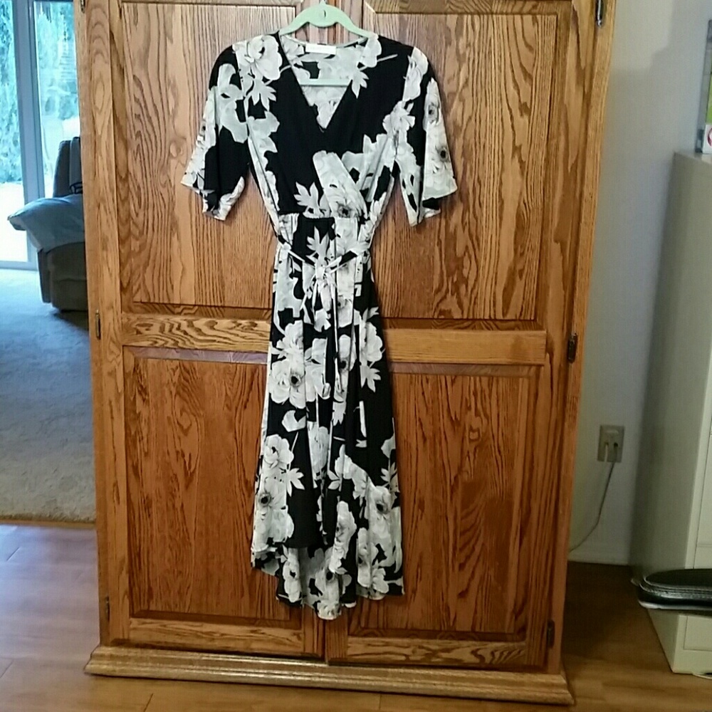 Chris and Carol  Dress with high low hem.